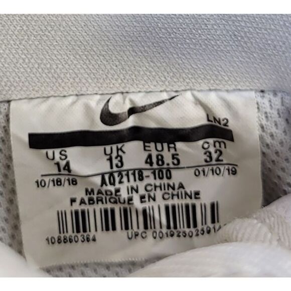 Men's Nike White and Black Air Force 1 Low CMFT 'Equality'- Size 13 - Picture 12 of 14